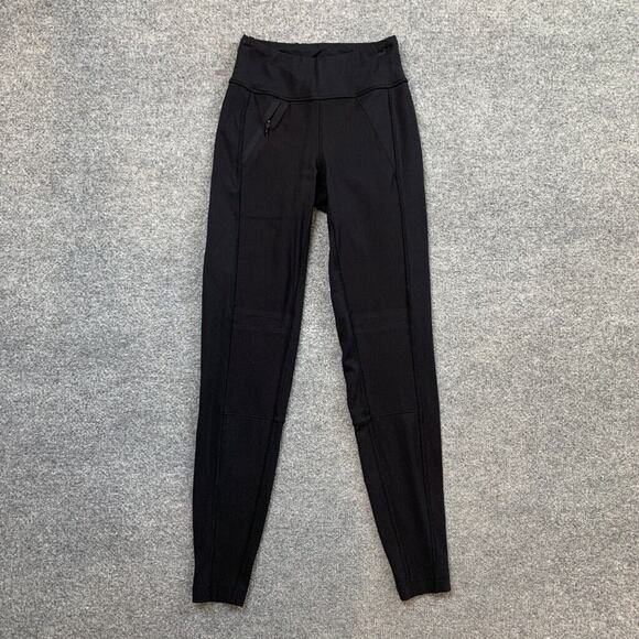 The North Face Leggings Womens XS Extra Small Black Pull On Zip Pocket Pants - Picture 2 of 14